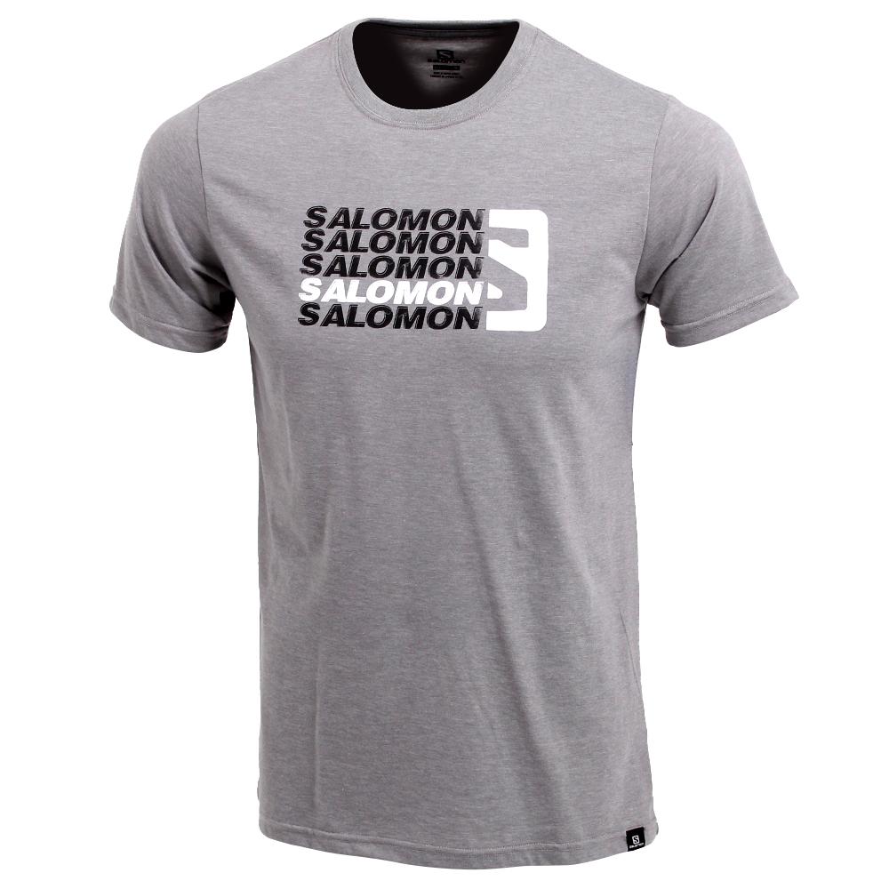 SALOMON STANDOUT SS M Philippines - Men's Tee Shirt - Grey | 190572-MWC